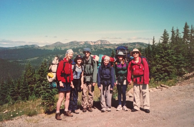 Manning Park, August 2000. I am the small optimistic creature, second from the left.